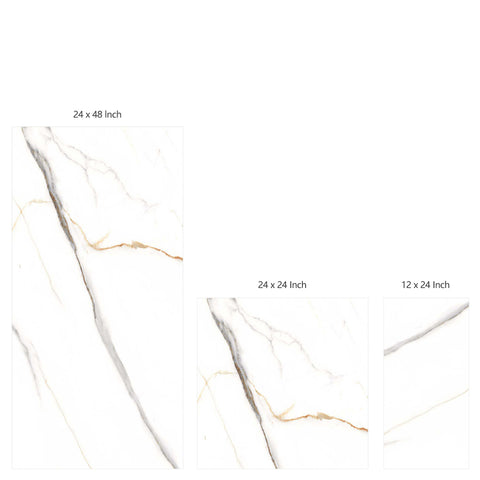 Angel Statuario Glossy Porcelain Tiles