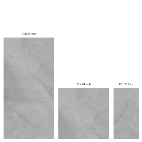 Armani Harbor Grey Glossy Porcelain Tiles