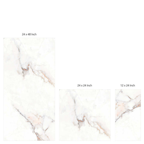 Carrara Grace Glossy Porcelain Tiles