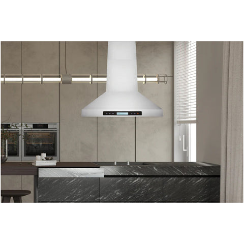 Hauslane Chef 30-in Ducted Stainless Steel Island Range Hood