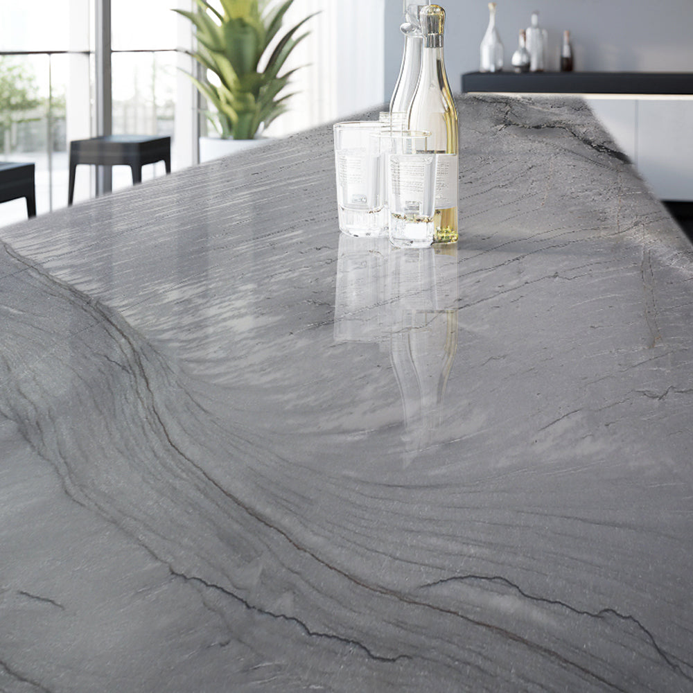 Platinum Dark Gray Quartzite Countertop – Apex Stone & Cabinet